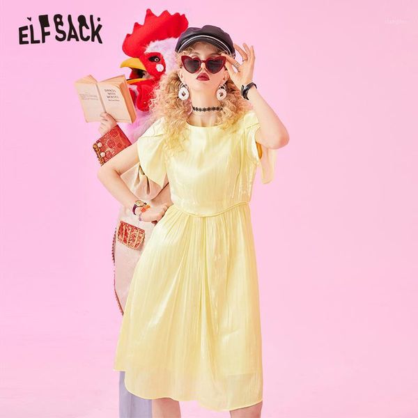 

elf sack elegant yellow lace up women party dresses hollow out female a-line dress fashion sweet bow chiffon woman clothing1, Black;gray