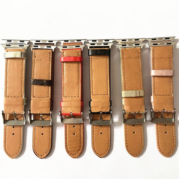 

luxurys designers bands for apple iwatch 123456 pu leather smart straps wristbands for watch 38/40mm 42/44mm dhl