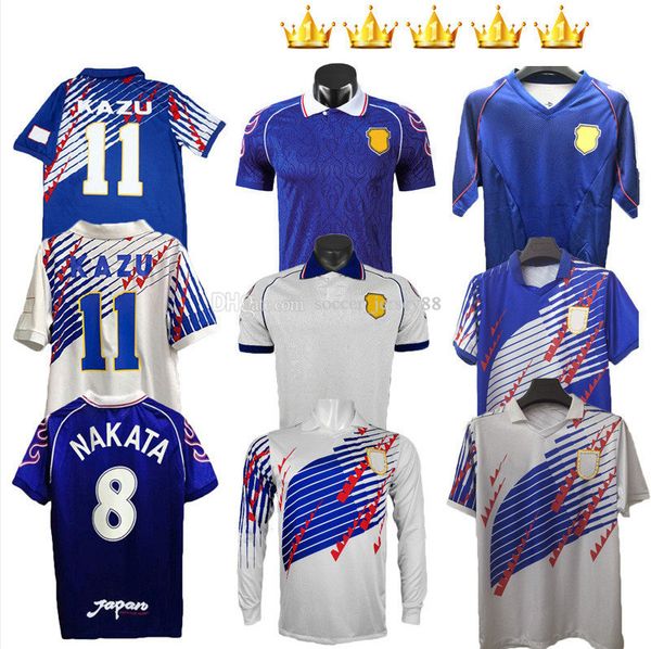 

2002 1994 japan nakata mens soccer jerseys 1998 98 99 soma akita okano kawaguchi retro home away football shirts kazu hattori uniform, Black;yellow
