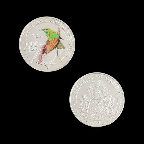 

rh silver plated patas monkey pattern 1000 dalasis gambian natural treasures commemorative coins collectibles for collection f bbymiw