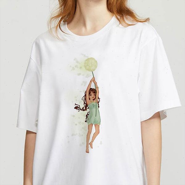 

lovely girl summer harajuku t shirt women fashion soft casual white t shirts funny printed t shirt