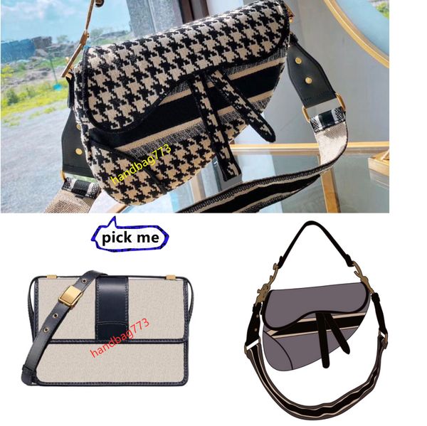 

new design trendy classic embroidered saddle bag women luxurys designers bags leather ladies bag crossbody shoulder bag high quality
