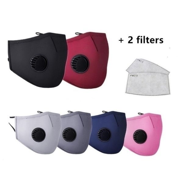 

x4c1respirator pollution pm2.5 dust mask anti masks washable reusable with 2pcs filter mouth muffle allergy/asthma/tr