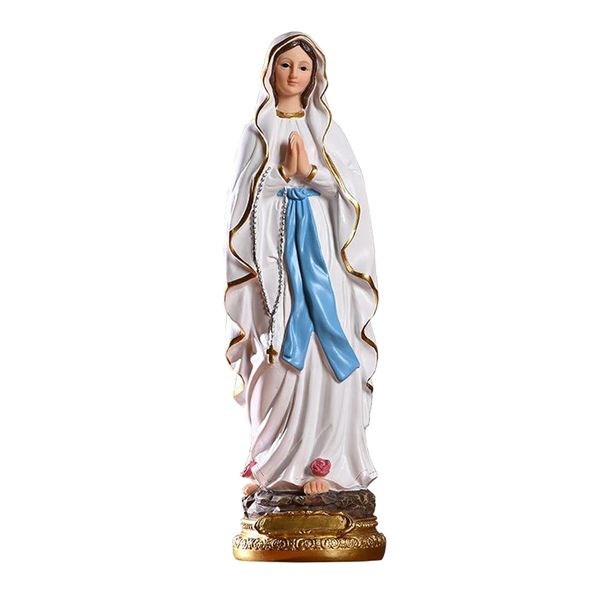 

mini catholic mary statue, plastic handmade statue of virgin mary, jesus, christmas, christmas gift 8.5x8.5x30cm