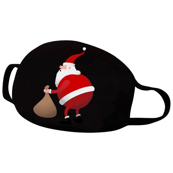 

adult's prints face mask washable earloop faceless printed christmas mask decoration for face cosplay christmas accessory 1pcs sqcmed