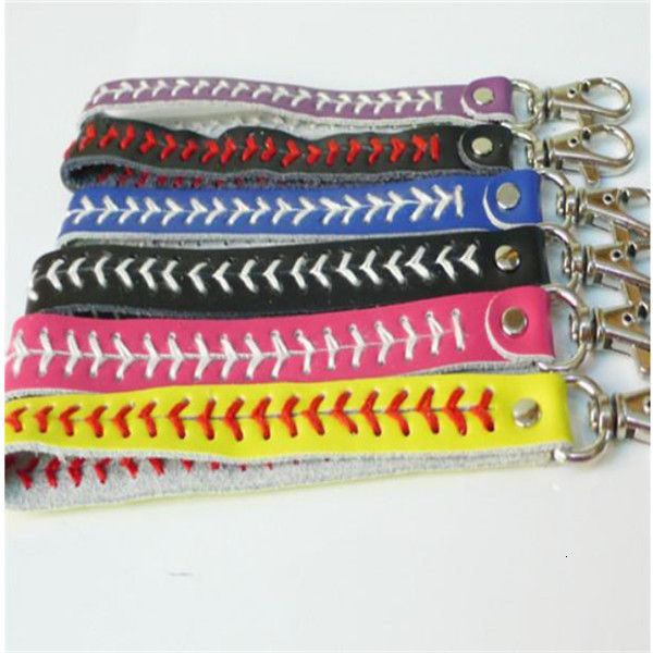 

stitch baseball keychain fashion . a662 leather, Silver
