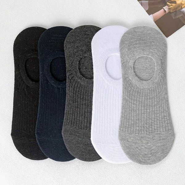 

men's socks arrival fashion leasure 5pairs breathable ankle short invisible non slip low slipper, Black