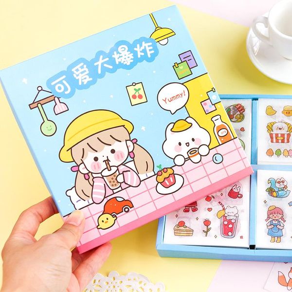 

100 штук kawaii набор стикеров cute little girl дневник декоративные наклейки это план канцтовары студенческая канцелярские бумаги наклейки