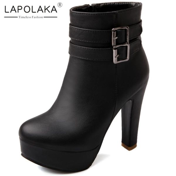 

boots doratasia 2021 large size 43 women shoes woman elegant platform high heels spring zip up ankle female, Black