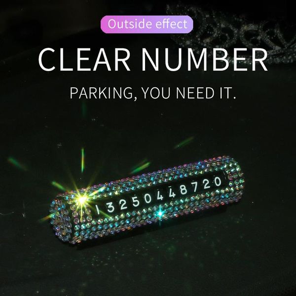 

световые супер блестящие алмазы crystal crystal car crystal styling временная парковка карта роскошных номеров телефона картовальная тарелка