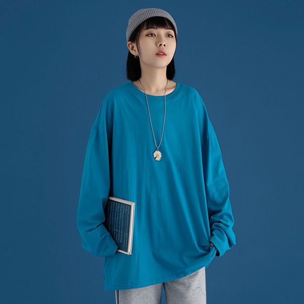 

solid color fashion women hoodies full sleeves oversize hip-hop autumn o-neck lady pullovers top, Black
