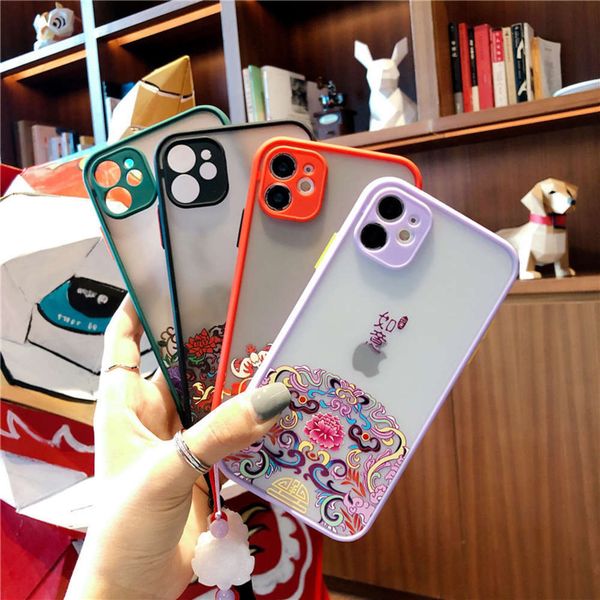 

phone suitable case for 12 mobile embossed guofeng 11 drop proof soft fringe shell