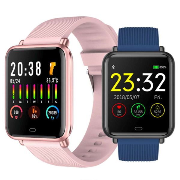 

q9t monitoring diy time real heart rate massive dial waterproof bracelet, Slivery;brown