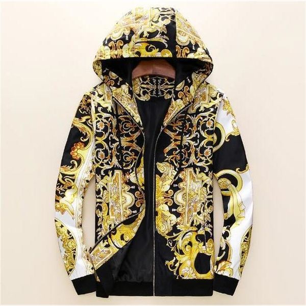 

digital print jacket slim spring autumn new coat men's jackets mens clothing outwear a-01 t200502, Black;brown