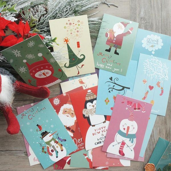 

10pcs christmas smile together style card as scrapbooking party invitation diy decoration gift card message card postcard wmtmig mywjqq