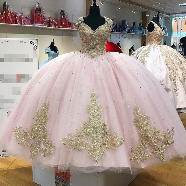

pink quinceanera dresses ball gown 2021 applique lace lace-up sweet 16 dress vestidos de fiesta, Blue;red