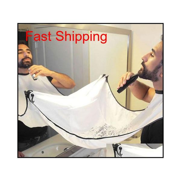 

120x80cm man bathroom apron black beard apron hair shave apron for man waterproof floral cloth household cleaning protecter p7r9f