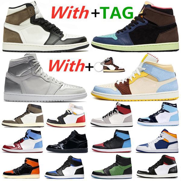 

1 1s dark mocha maison chateau rouge men basketball shoes tokyo bio hack metallic silver unc women mens trainers sports sneakers