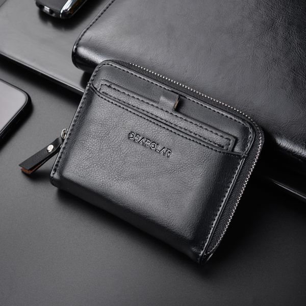 

мужская кошелек ретро противоугонные монеты кошелек короткие вертикальные деньги кошелек карты чехол мода дизайнерский кошелек с держателем, Red;black