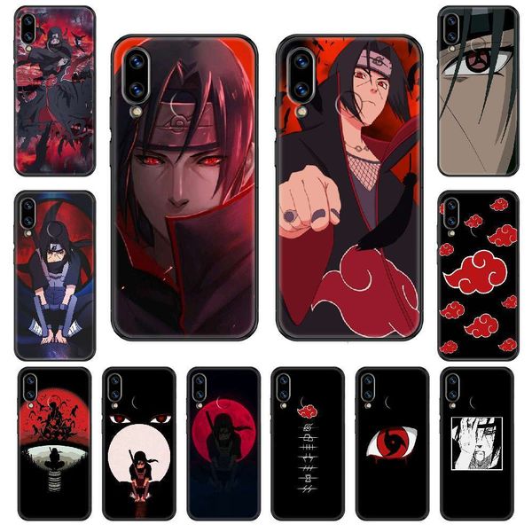 

1dwnaruto uchiha itachi akatsuki mobile phone shell huawei honorary friend 5 7 8 9 10 20 x lite pro black silicone trend back