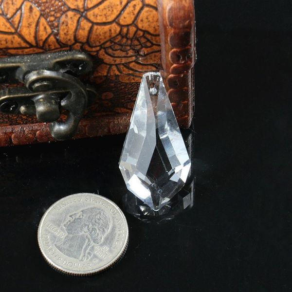 

5pc arrow cut glass chandelier crystal clear hanging drop faceted prism suncatcher window decor 38mm spacer h jllayq
