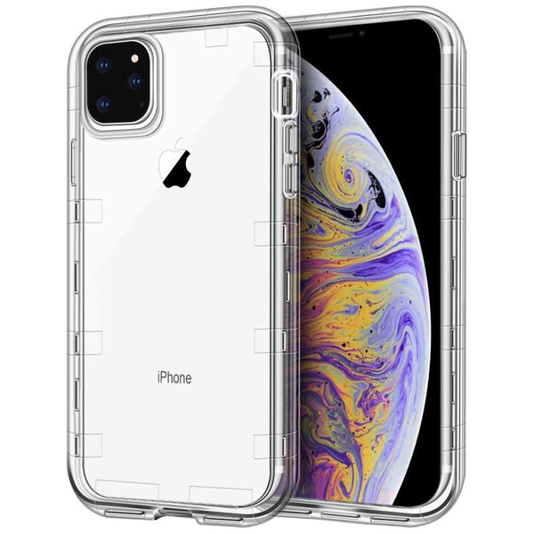 

for iphone 12 case clear 3in1 heavy duty full-body protection cover phone case for iphone 11 pro max for sansung galaxy s20