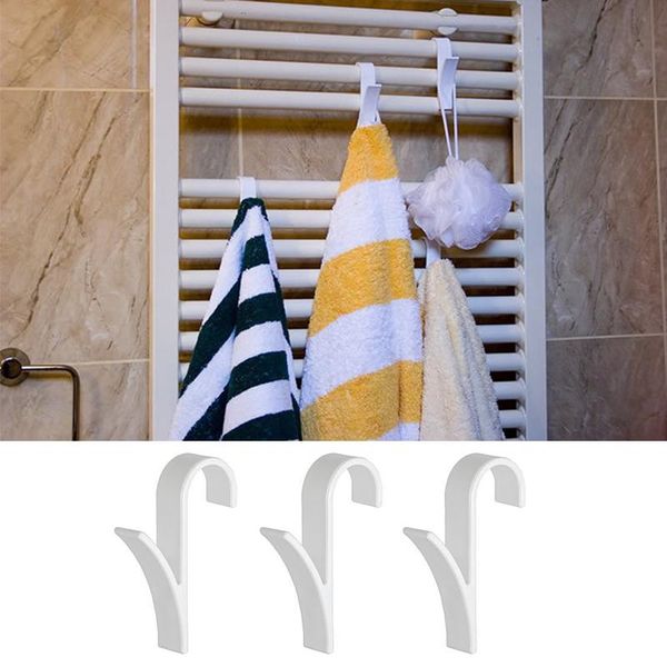 

hooks & rails 6pcs y shape hook towel hanger for heated rail tubular bath holder storage radiator rack