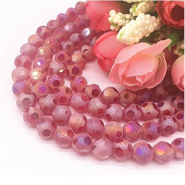 

20pcs 8mm austrian frosted matt crystal glass beads spacer beads handmade for jewellery making diy bracelet jllfcl