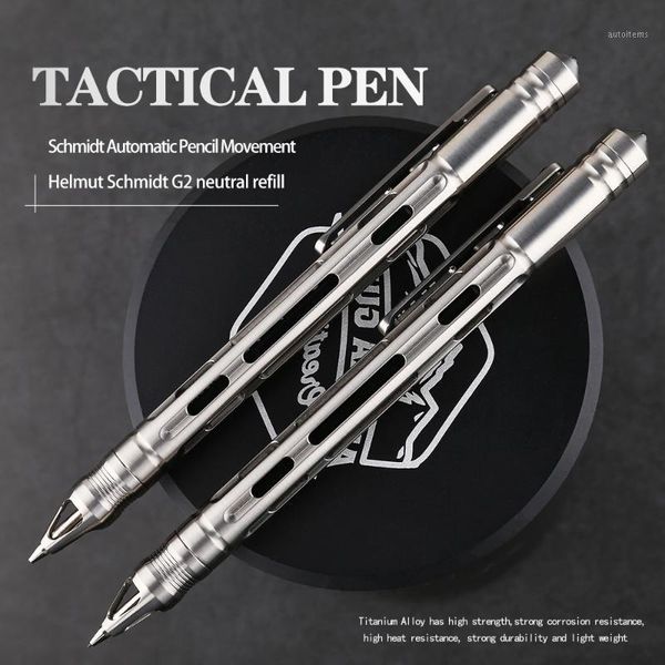 

high hardness portable titanium alloy dual-purpose tactical pen safety defense life-saving tool pen1