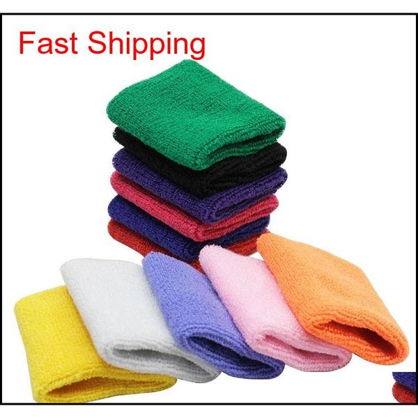 

3 styles sports sweatband tennis squash badminton terry cloth wrist sweat bands basketball gym wristband crossfit wrist wraps supports c9iw, Black;red