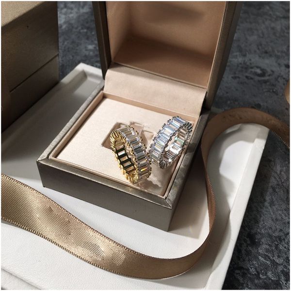 

now white gold iced out hiphop engagement rings pinky men women full crystal ring for women luxury designer brand jewelry for women, Golden;silver