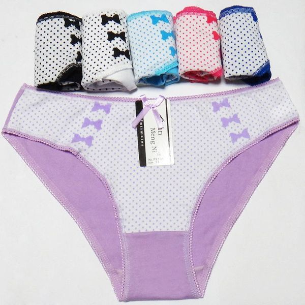 

5pcs/lot women's panties ladies pants printing briefs cute underwear girl cotton panties 891051, Black;pink