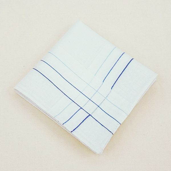 

* 43cm white navy cotton 43 handkerchief middle-aged men's square