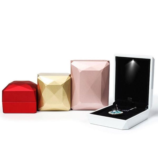 

jewelry box ring pendant necklace storage gifts case packaging display organizer, Pink;blue