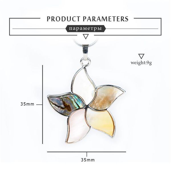 

1pc fashion natural shell flower-de-luce pendant crystal pentagram gemstones decoration meditation trend jewelry qylthf, Black