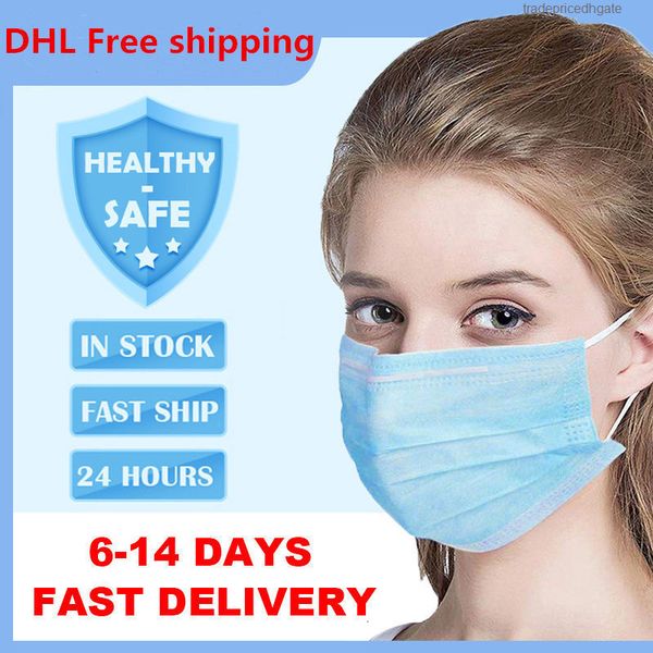 

protective dustproof face facial layers cover anti-dust 3 disposable earloop mouth mask party masks
