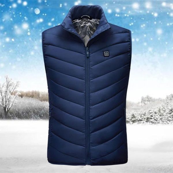 

outdoor t-shirts heating vest usb charging warm three-speed control temperature washable lightweight heated vest1, Gray;blue