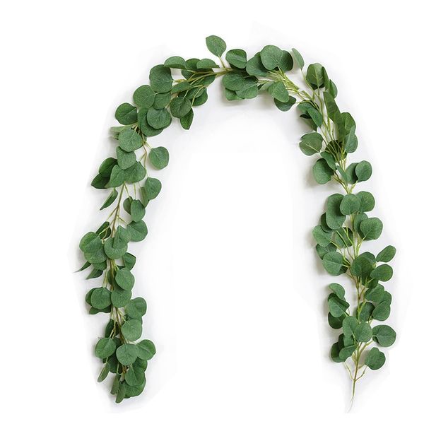 

искусственные установки eucalyptus leaf vine поддельные листья свадебные декоративные цветы настенные висины ванная комната украшения дома а
