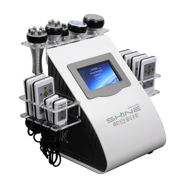 

new radio frequency bipolar ultrasonic cavitation 6in1 cellulite removal slimming machine vacuum weight loss beauty equipment