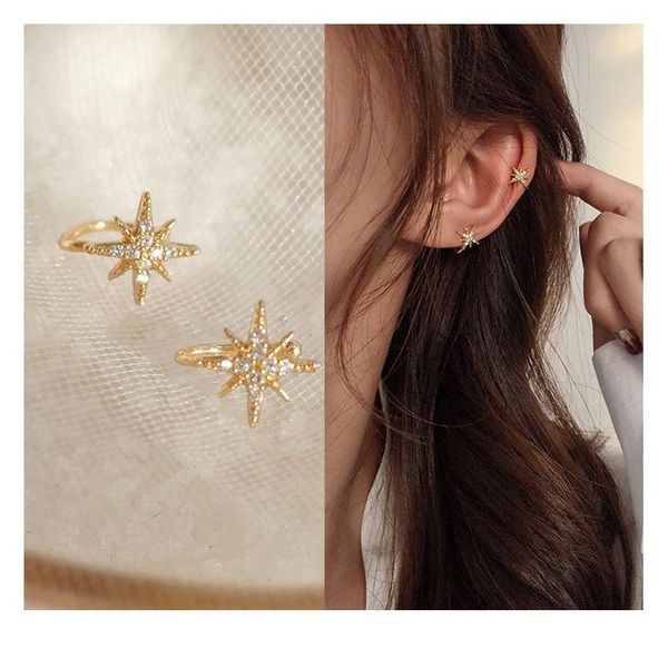 

vintage lovely clip earrings for women gold color without piercing simple fake cartilage ear cuff jewelry clip d jllbbo, Silver