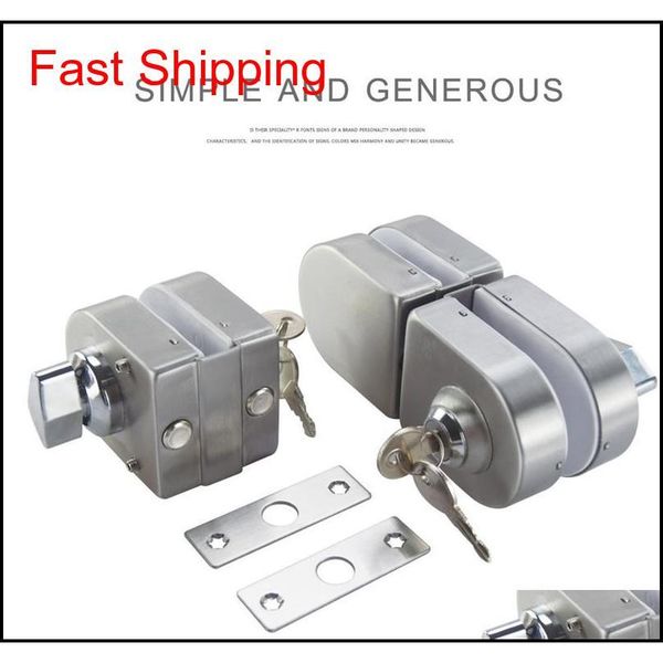 

stainless steel 10-12 mm thickness glass door lock no drill anti-theft security lock with frameless push sliding qylxcn bde_luck
