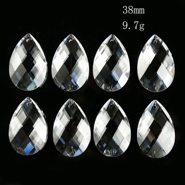 2 5 pcs Teardrop Acrílico 38mm Garland Pendurado Cristal Prism Diy Pingente Candelabro Jóias SunCatcher Spacer Faceted Centerpiece H Jllmdc