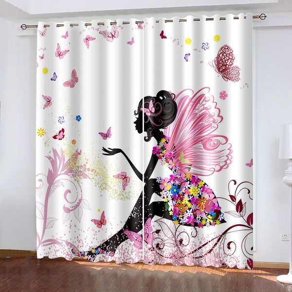 

Luxury beauty curtains Blackout 3D Window Curtain For Living Room soundproof windproof curtains