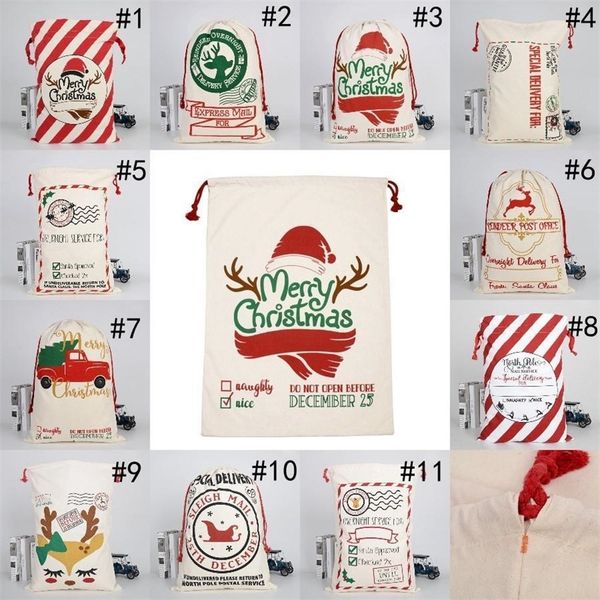 

large cotton heavy sacks stock factory79hnus canvas santa drawstring gift bags personalized festival party christmas dec