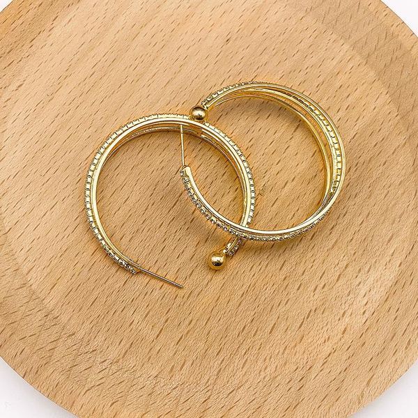 

hoop earrings accessories jewelry round rhinestones geometric metal retro earrings fashion simple women's ear jewelry earring, Silver