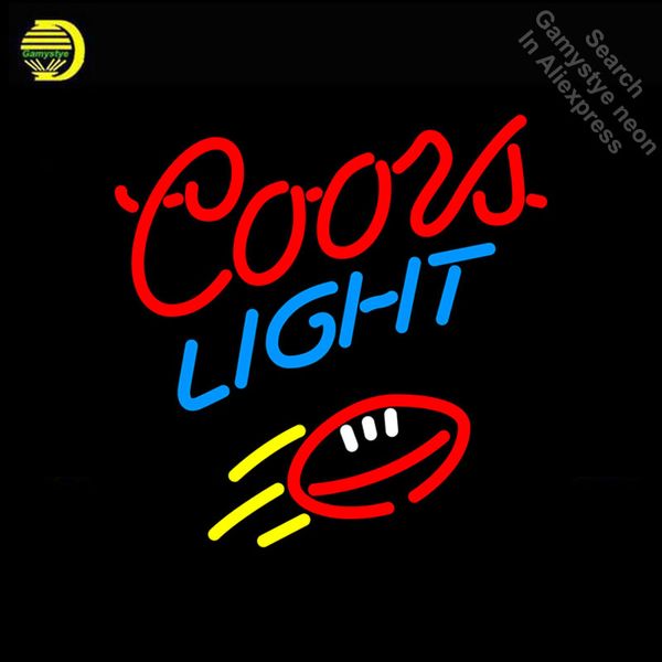 

neon sign for coors light red football neon bulb sign handcraft neon signboard decorate garage wall lights anuncio luminos