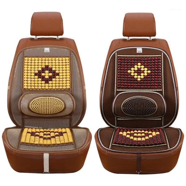 

summer car seat covers wooden bead massage comfortable seat mat hollow breathable cooling cushion1