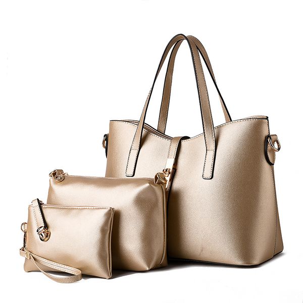 

hbp purse handbag pu leather shoulder messenger bags 3pcs/set women composite bag ladies handbag female tote bag