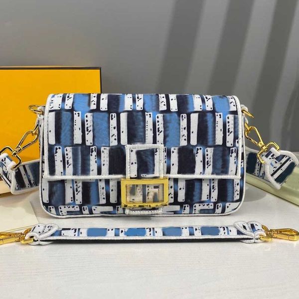 

chain shoulder strap purse lady flap crossbody large baguette bag classic double f fabric handbag high quality