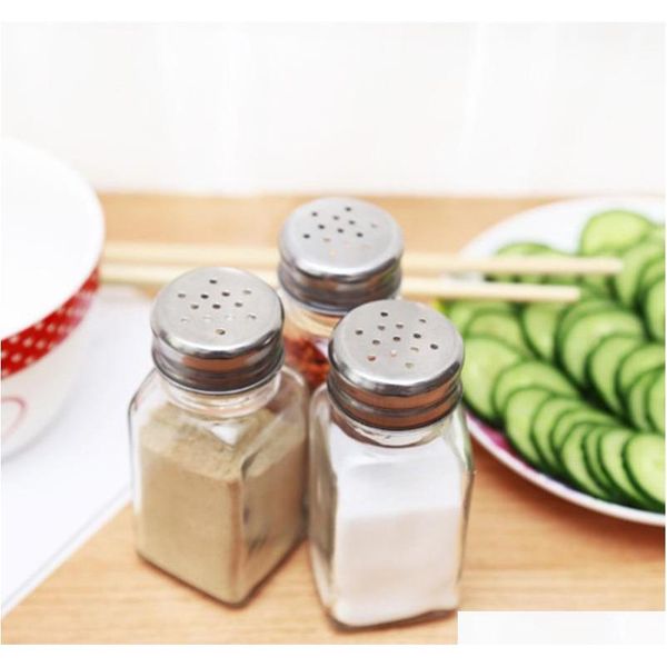 

1x practical kitchen herb&spice tool square glass connt bottle pepper shakers outdoor barbecue salt sha jllhkp comb2010
